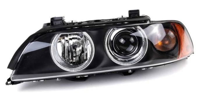 BMW Headlight Assembly - Driver Side (Halogen) (w/ Clear Turnsignal) 63126902517 - Hella 008053111